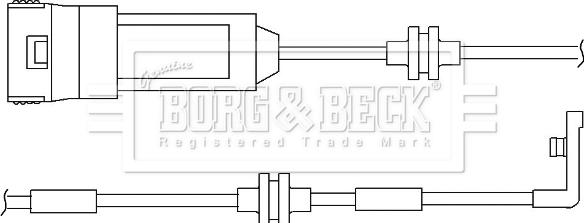 Borg & Beck BWL3022 - Сигнализатор, износ тормозных колодок autospares.lv