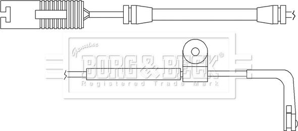 Borg & Beck BWL3071 - Сигнализатор, износ тормозных колодок autospares.lv