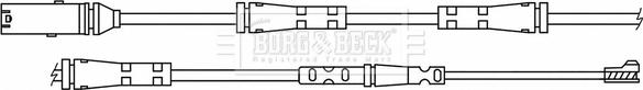 Borg & Beck BWL3196 - Сигнализатор, износ тормозных колодок autospares.lv