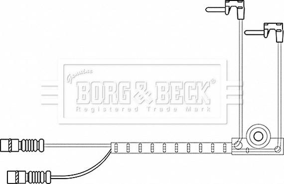 Borg & Beck BWL3197 - Сигнализатор, износ тормозных колодок autospares.lv