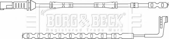 Borg & Beck BWL3159 - Сигнализатор, износ тормозных колодок autospares.lv