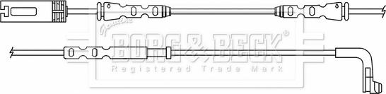 Borg & Beck BWL3158 - Сигнализатор, износ тормозных колодок autospares.lv