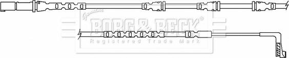 Borg & Beck BWL3157 - Сигнализатор, износ тормозных колодок autospares.lv