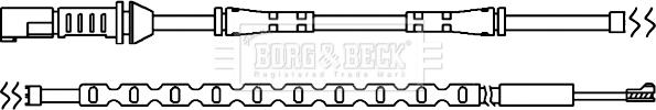 Borg & Beck BWL3102 - Сигнализатор, износ тормозных колодок autospares.lv