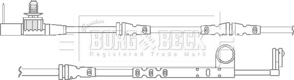 Borg & Beck BWL3119 - Сигнализатор, износ тормозных колодок autospares.lv