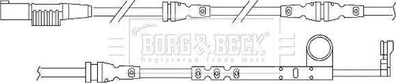 Borg & Beck BWL3116 - Сигнализатор, износ тормозных колодок autospares.lv