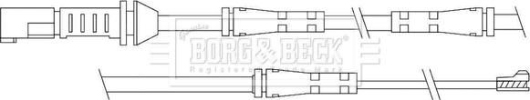 Borg & Beck BWL3110 - Сигнализатор, износ тормозных колодок autospares.lv