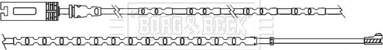 Borg & Beck BWL3137 - Сигнализатор, износ тормозных колодок autospares.lv