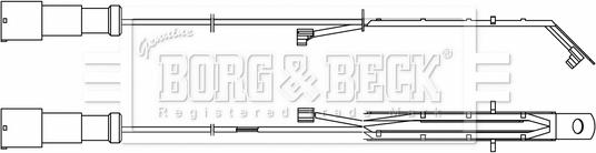 Borg & Beck BWL33095 - Сигнализатор, износ тормозных колодок autospares.lv