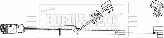 Borg & Beck BWL33091 - Сигнализатор, износ тормозных колодок autospares.lv