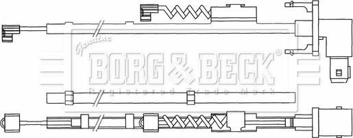 Borg & Beck BWL33093 - Сигнализатор, износ тормозных колодок autospares.lv