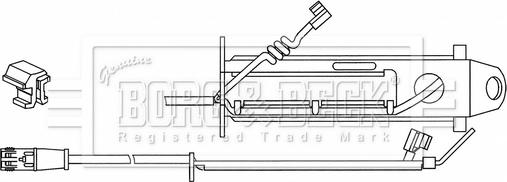 Borg & Beck BWL33087 - Сигнализатор, износ тормозных колодок autospares.lv