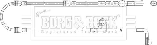 Borg & Beck BWL3206 - Сигнализатор, износ тормозных колодок autospares.lv