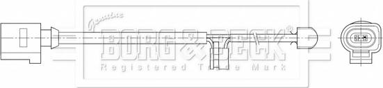 Borg & Beck BWL3203 - Сигнализатор, износ тормозных колодок autospares.lv