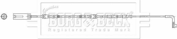 Borg & Beck BWL3202 - Сигнализатор, износ тормозных колодок autospares.lv