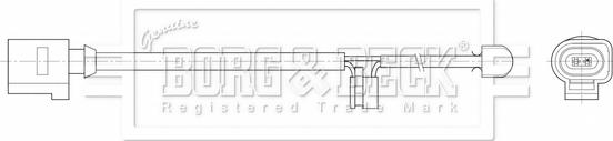 Borg & Beck BWL3213 - Сигнализатор, износ тормозных колодок autospares.lv