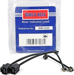Borg & Beck BWL3220 - Сигнализатор, износ тормозных колодок autospares.lv