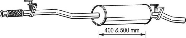 Bosal 291-069 - Средний глушитель выхлопных газов autospares.lv