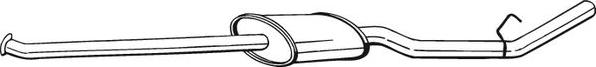 Bosal 284-079 - Средний глушитель выхлопных газов autospares.lv