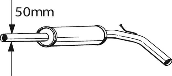 Bosal 233-395 - Средний глушитель выхлопных газов autospares.lv