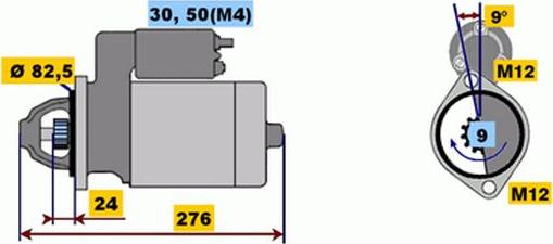 BOSCH 9 000 331 419 - Стартер autospares.lv