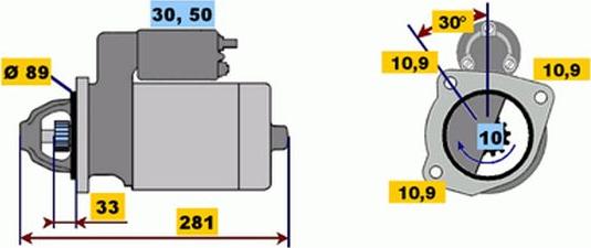 BOSCH 9 000 331 423 - Стартер autospares.lv