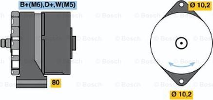 BOSCH 9 120 080 144 - Генератор autospares.lv