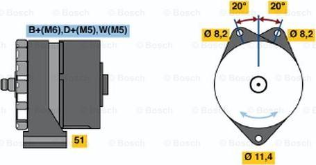 BOSCH 9 120 080 114 - Генератор autospares.lv