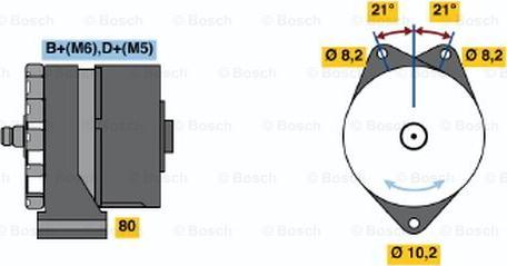 BOSCH 9 120 080 128 - Генератор autospares.lv