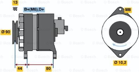 BOSCH 9 120 144 606 - Генератор autospares.lv