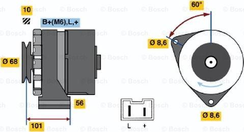 BOSCH 9 120 144 258 - Генератор autospares.lv