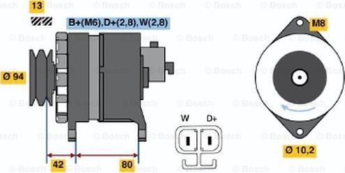 BOSCH 9 120 334 643 - Генератор autospares.lv