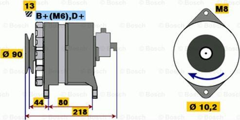 BOSCH 9 120 334 628 - Генератор autospares.lv