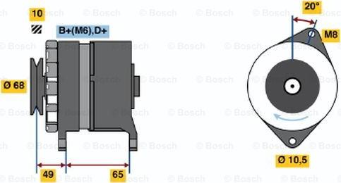 BOSCH 9 120 334 310 - Генератор autospares.lv