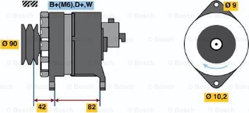 BOSCH 6 033 GB5 001 - Генератор autospares.lv