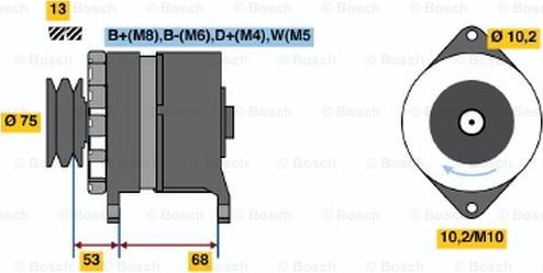 BOSCH 6 033 GB3 036 - Генератор autospares.lv