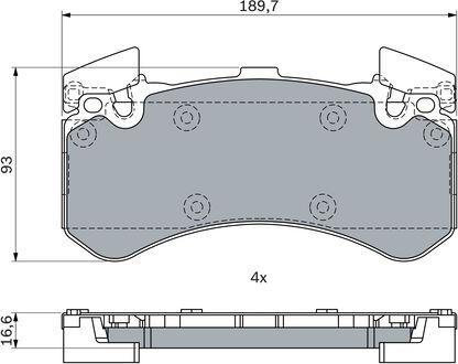 BOSCH 0 986 494 991 - Тормозные колодки, дисковые, комплект autospares.lv