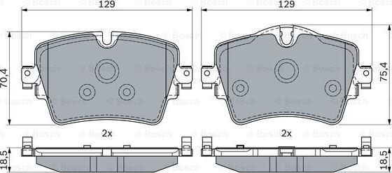 BOSCH 0 986 494 940 - Тормозные колодки, дисковые, комплект autospares.lv