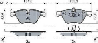 BOSCH 0 986 494 958 - Тормозные колодки, дисковые, комплект autospares.lv