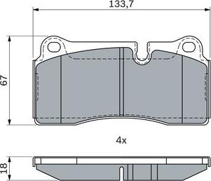 BOSCH 0 986 494 957 - Тормозные колодки, дисковые, комплект autospares.lv