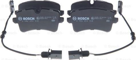 BOSCH 0 986 494 915 - Тормозные колодки, дисковые, комплект autospares.lv