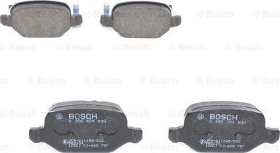 BOSCH 0 986 494 934 - Тормозные колодки, дисковые, комплект autospares.lv