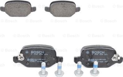 BOSCH 0 986 494 934 - Тормозные колодки, дисковые, комплект autospares.lv