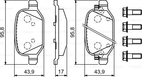 BOSCH 0 986 494 934 - Тормозные колодки, дисковые, комплект autospares.lv