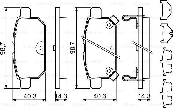 BOSCH 0 986 494 931 - Тормозные колодки, дисковые, комплект autospares.lv