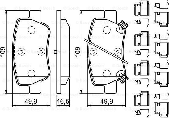 BOSCH 0 986 494 933 - Тормозные колодки, дисковые, комплект autospares.lv