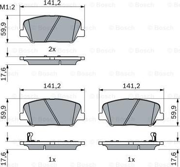 BOSCH 0 986 494 979 - Тормозные колодки, дисковые, комплект autospares.lv