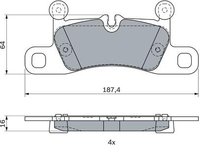 BOSCH 0 986 494 977 - Тормозные колодки, дисковые, комплект autospares.lv