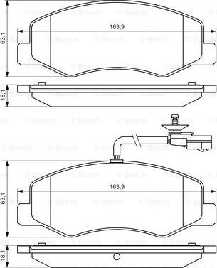 BOSCH 0 986 494 499 - Тормозные колодки, дисковые, комплект autospares.lv