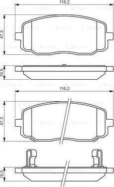 BOSCH 0 986 494 491 - Тормозные колодки, дисковые, комплект autospares.lv